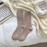 あったかウールブレンド ウール混靴下 靴下 | COCOMOMO | 詳細画像18 