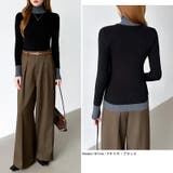 レイヤード風ニット 配色ニット タートルネック | COCOMOMO | 詳細画像33