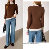 レイヤード風ニット 配色ニット タートルネック | COCOMOMO | 詳細画像46