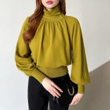 2wayネックバルーンスリーブニット ハイネック ニット | COCOMOMO | 詳細画像14 