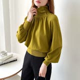 2wayネックバルーンスリーブニット ハイネック ニット | COCOMOMO | 詳細画像20 