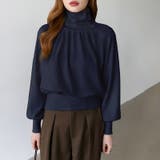 2wayネックバルーンスリーブニット ハイネック ニット | COCOMOMO | 詳細画像21 