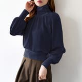 2wayネックバルーンスリーブニット ハイネック ニット | COCOMOMO | 詳細画像22 