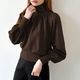 2wayネックバルーンスリーブニット ハイネック ニット | COCOMOMO | 詳細画像26 