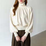 2wayネックバルーンスリーブニット ハイネック ニット | COCOMOMO | 詳細画像3 