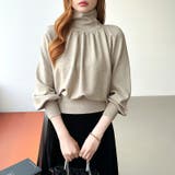 2wayネックバルーンスリーブニット ハイネック ニット | COCOMOMO | 詳細画像34 