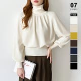 アイボリー | 2wayネックバルーンスリーブニット ハイネック ニット | COCOMOMO