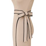 バイカラータイトワンピース ニットワンピース リボンワンピース | COCOMOMO | 詳細画像32 