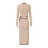 バイカラータイトワンピース ニットワンピース リボンワンピース | COCOMOMO | 詳細画像37 