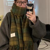 チェック柄マフラー マフラー ロゴタグマフラー | COCOMOMO | 詳細画像15 