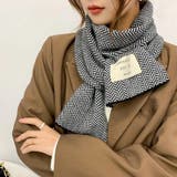 ロゴタグがおしゃれなヘリンボーンマフラー マフラー 韓国ファッション | COCOMOMO | 詳細画像17 