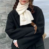 ロゴタグがおしゃれなヘリンボーンマフラー マフラー 韓国ファッション | COCOMOMO | 詳細画像5 