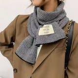 ロゴタグがおしゃれなヘリンボーンマフラー マフラー 韓国ファッション | COCOMOMO | 詳細画像18 