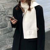 ロゴタグがおしゃれなヘリンボーンマフラー マフラー 韓国ファッション | COCOMOMO | 詳細画像3 