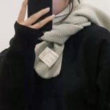 ロゴタグがおしゃれなヘリンボーンマフラー マフラー 韓国ファッション | COCOMOMO | 詳細画像14 