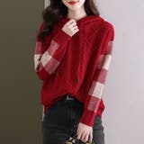 ケーブル編みニット ニットパーカー ニットセーター | COCOMOMO | 詳細画像11 