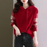 ケーブル編みニット ニットパーカー ニットセーター | COCOMOMO | 詳細画像12 