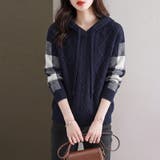 ケーブル編みニット ニットパーカー ニットセーター | COCOMOMO | 詳細画像21 