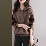 ケーブル編みニット ニットパーカー ニットセーター | COCOMOMO | 詳細画像7 