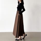 ふんわり大人フェミニンなドッキングワンピース ロングワンピース ワンピース | COCOMOMO | 詳細画像12 