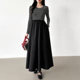 ふんわり大人フェミニンなドッキングワンピース ロングワンピース ワンピース | COCOMOMO | 詳細画像29 