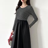 ふんわり大人フェミニンなドッキングワンピース ロングワンピース ワンピース | COCOMOMO | 詳細画像35 