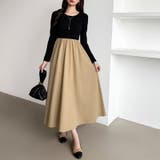 ふんわり大人フェミニンなドッキングワンピース ロングワンピース ワンピース | COCOMOMO | 詳細画像9 