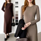 縦ラインで魅せるIラインロングワンピース ストレッチワンピース iラインワンピース | COCOMOMO | 詳細画像1