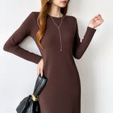 縦ラインで魅せるIラインロングワンピース ストレッチワンピース iラインワンピース | COCOMOMO | 詳細画像15