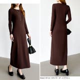 縦ラインで魅せるIラインロングワンピース ストレッチワンピース iラインワンピース | COCOMOMO | 詳細画像16