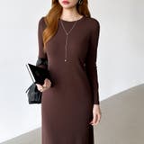 縦ラインで魅せるIラインロングワンピース ストレッチワンピース iラインワンピース | COCOMOMO | 詳細画像17