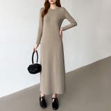 縦ラインで魅せるIラインロングワンピース ストレッチワンピース iラインワンピース | COCOMOMO | 詳細画像21