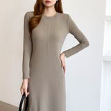 縦ラインで魅せるIラインロングワンピース ストレッチワンピース iラインワンピース | COCOMOMO | 詳細画像25