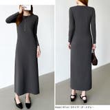 縦ラインで魅せるIラインロングワンピース ストレッチワンピース iラインワンピース | COCOMOMO | 詳細画像35