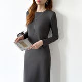 縦ラインで魅せるIラインロングワンピース ストレッチワンピース iラインワンピース | COCOMOMO | 詳細画像36