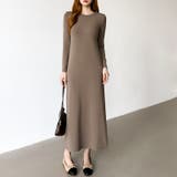 縦ラインで魅せるIラインロングワンピース ストレッチワンピース iラインワンピース | COCOMOMO | 詳細画像39