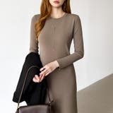 縦ラインで魅せるIラインロングワンピース ストレッチワンピース iラインワンピース | COCOMOMO | 詳細画像42