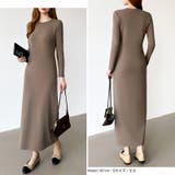 縦ラインで魅せるIラインロングワンピース ストレッチワンピース iラインワンピース | COCOMOMO | 詳細画像44