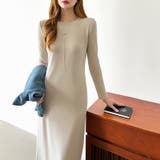 縦ラインで魅せるIラインロングワンピース ストレッチワンピース iラインワンピース | COCOMOMO | 詳細画像6