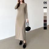 グレー.ベージュ | 縦ラインで魅せるIラインロングワンピース ストレッチワンピース iラインワンピース | COCOMOMO