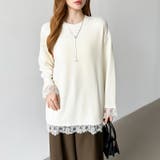 レースカットソー レイヤードトップス レーストップス | COCOMOMO | 詳細画像21 