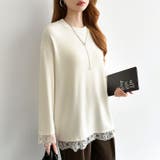 レースカットソー レイヤードトップス レーストップス | COCOMOMO | 詳細画像22 