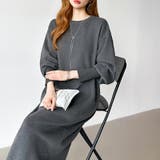 ボリュームスリーブワンピース ロングワンピース 指穴付き | COCOMOMO | 詳細画像15 