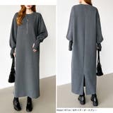 ボリュームスリーブワンピース ロングワンピース 指穴付き | COCOMOMO | 詳細画像17 