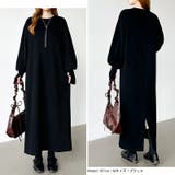 ボリュームスリーブワンピース ロングワンピース 指穴付き | COCOMOMO | 詳細画像27 