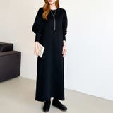 ボリュームスリーブワンピース ロングワンピース 指穴付き | COCOMOMO | 詳細画像28 