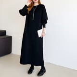 ボリュームスリーブワンピース ロングワンピース 指穴付き | COCOMOMO | 詳細画像29 