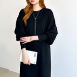 ボリュームスリーブワンピース ロングワンピース 指穴付き | COCOMOMO | 詳細画像30 