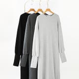 ボリュームスリーブワンピース ロングワンピース 指穴付き | COCOMOMO | 詳細画像31 