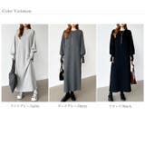 ボリュームスリーブワンピース ロングワンピース 指穴付き | COCOMOMO | 詳細画像34 